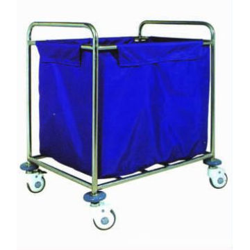 Carrito de Hosptial del acero inoxidable con un bolso de lino (Q-6)